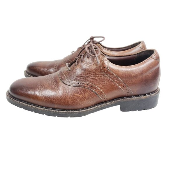 Neil M. Men's Size 8.5 Brown Leather Plain Toe Oxford - Picture 3 of 9